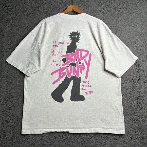 Bad Bunny “Don’t Come” 2024 MOST WANTED TOUR SZ XL Limited Merch NYC 4/11 Show - Picture 1 of 13